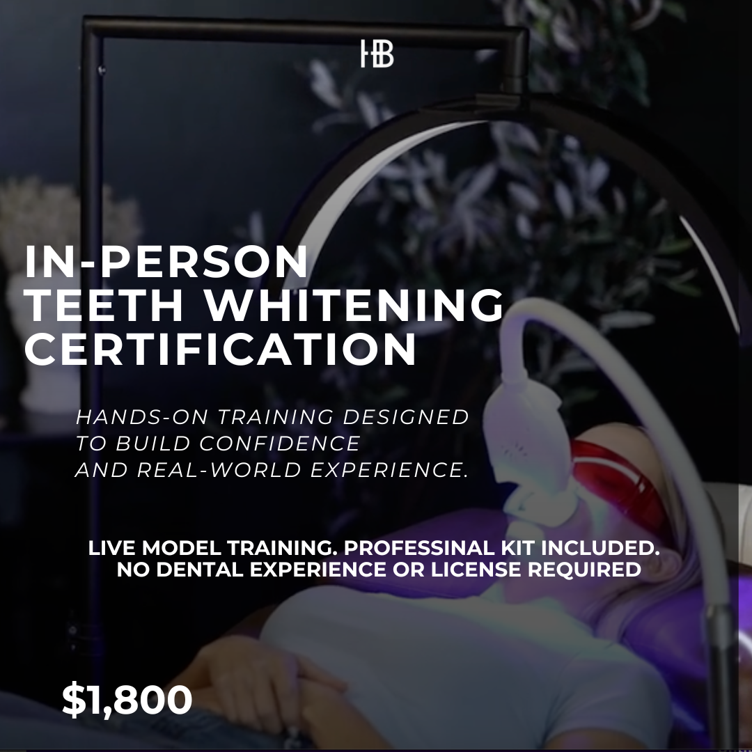 In-Person Teeth Whitening Certification + Starter Kit