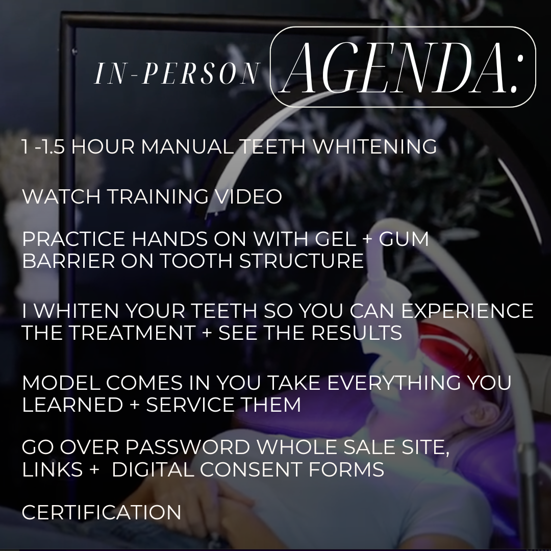 In-Person Teeth Whitening Certification + Starter Kit
