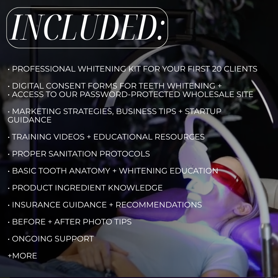 In-Person Teeth Whitening Certification + Starter Kit