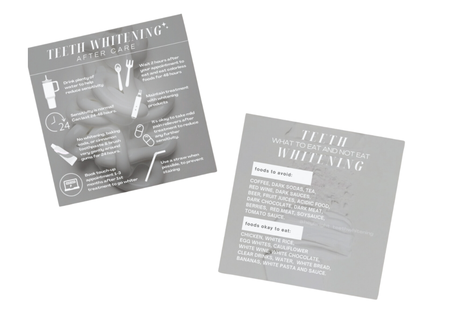 *Digital Download* AfterCare Cards (You can edit + Print via Canva)