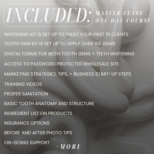 Hey Bright Master Class +Certification in Professional Teeth Whitening + Tooth Gems